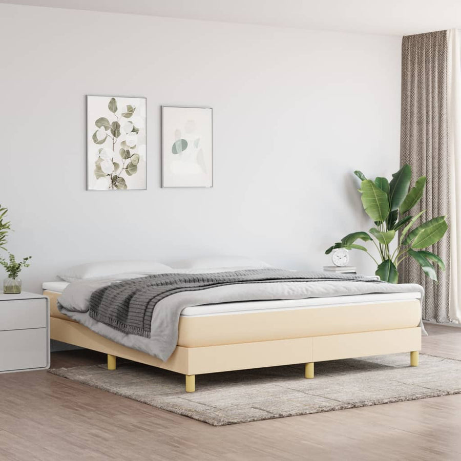 Boxspringframe stof crèmekleurig 180x200 cm - Griffin Retail