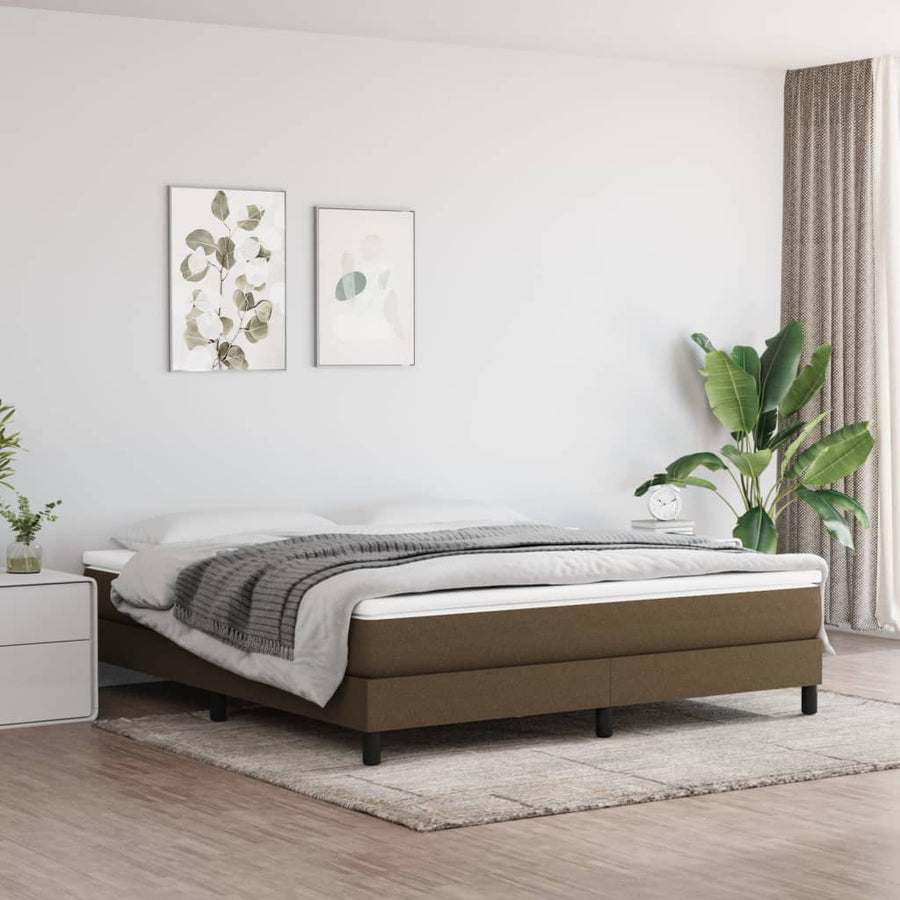 Boxspringframe stof donkerbruin 160x200 cm - Griffin Retail