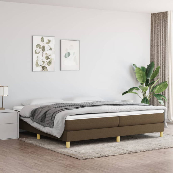 Boxspringframe stof donkerbruin 200x200 cm - Griffin Retail