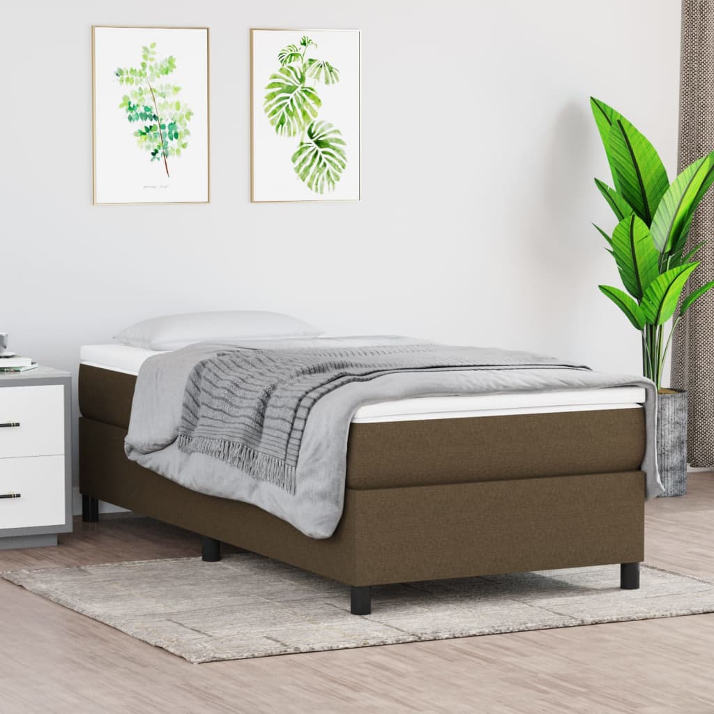 Boxspringframe stof donkerbruin 90x190 cm - Griffin Retail