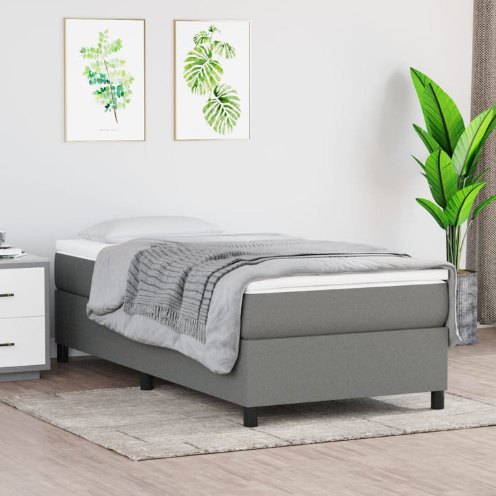 Boxspringframe stof donkergrijs 100x200 cm - Griffin Retail