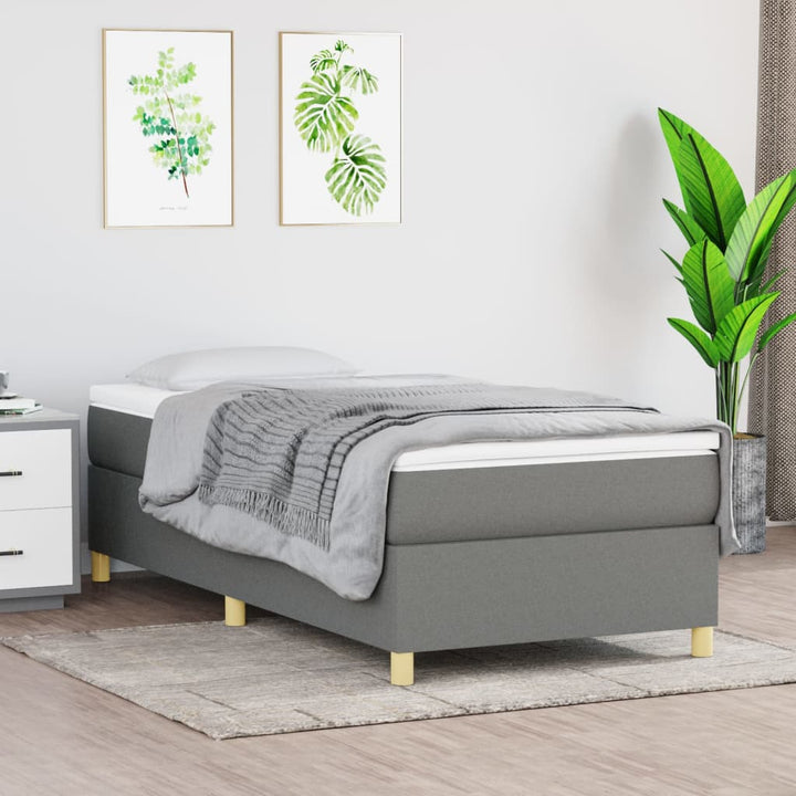 Boxspringframe stof donkergrijs 100x200 cm - Griffin Retail