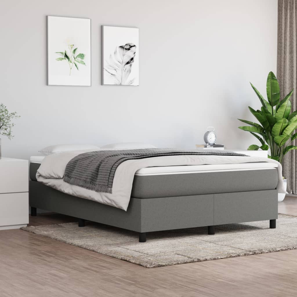 Boxspringframe stof donkergrijs 140x190 cm - Griffin Retail