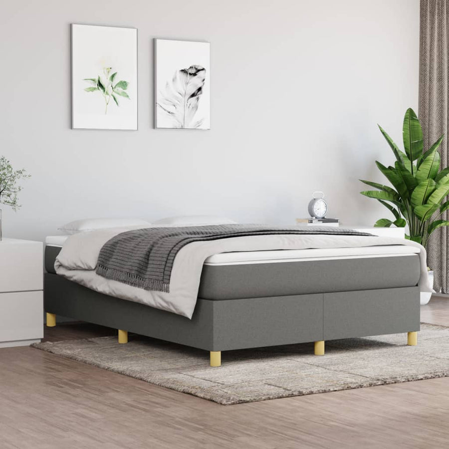 Boxspringframe stof donkergrijs 140x190 cm - Griffin Retail