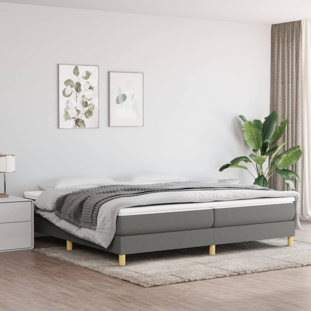 Boxspringframe stof donkergrijs 200x200 cm - Griffin Retail