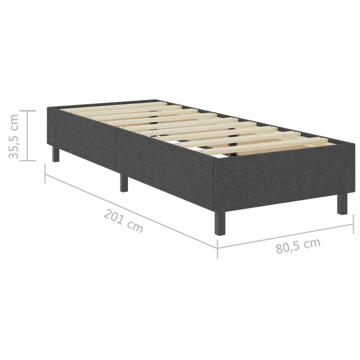 Boxspringframe stof grijs 80x200 cm - Griffin Retail