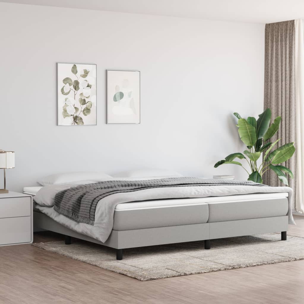 Boxspringframe stof lichtgrijs 200x200 cm - Griffin Retail