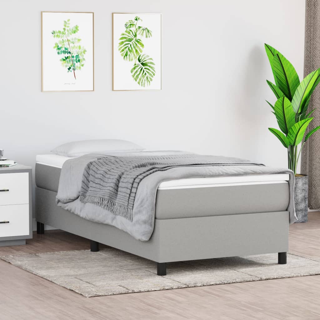 Boxspringframe stof lichtgrijs 90x190 cm - Griffin Retail