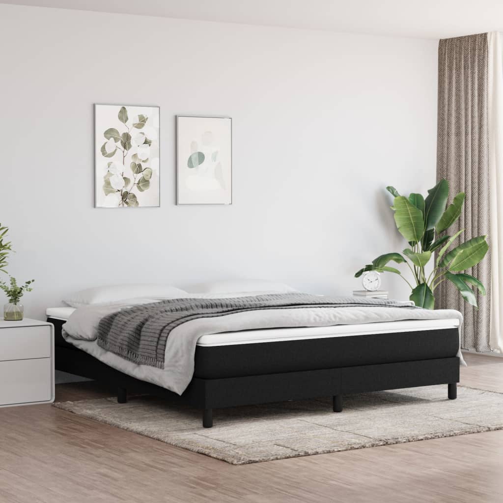 Boxspringframe stof zwart 160x200 cm - Griffin Retail