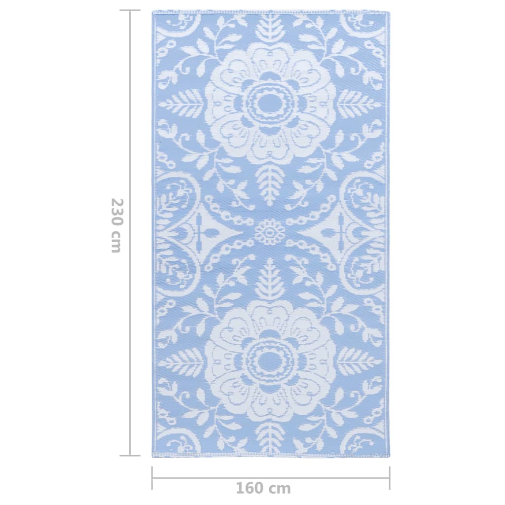 Buitenkleed 160x230 cm PP babyblauw - Griffin Retail