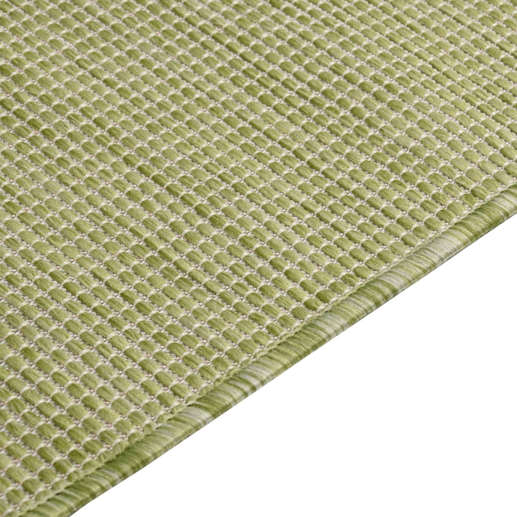 Buitenkleed platgeweven 100x200 cm groen - Griffin Retail