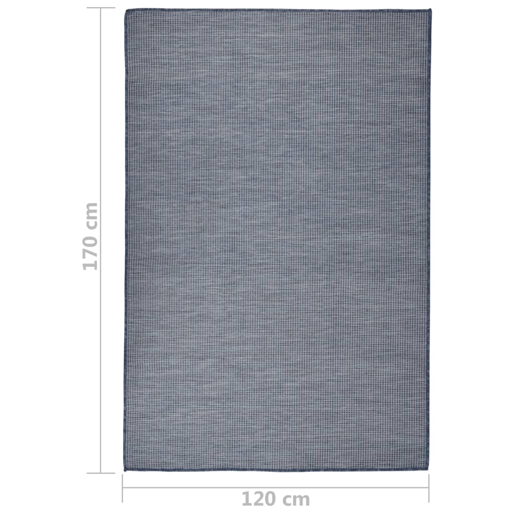 Buitenkleed platgeweven 120x170 cm blauw - Griffin Retail