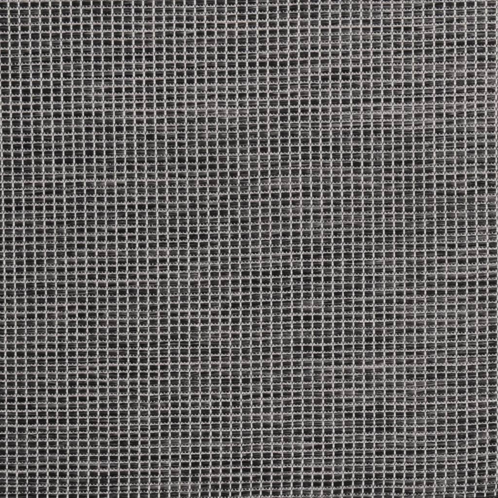 Buitenkleed platgeweven 120x170 cm grijs - Griffin Retail