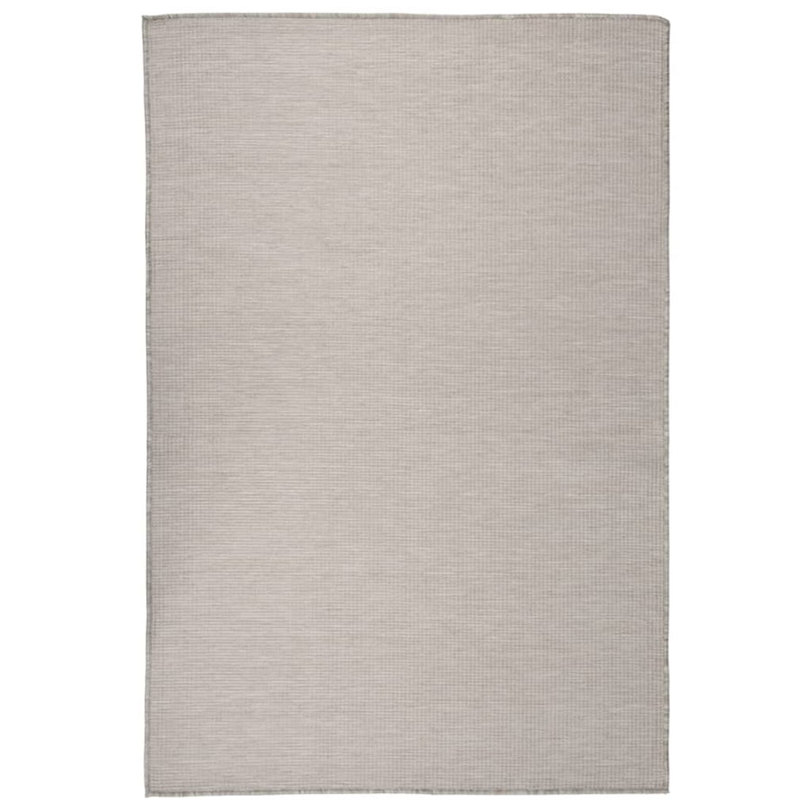 Buitenkleed platgeweven 120x170 cm taupe - Griffin Retail