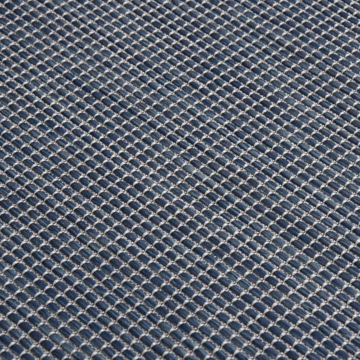 Buitenkleed platgeweven 140x200 cm blauw - Griffin Retail