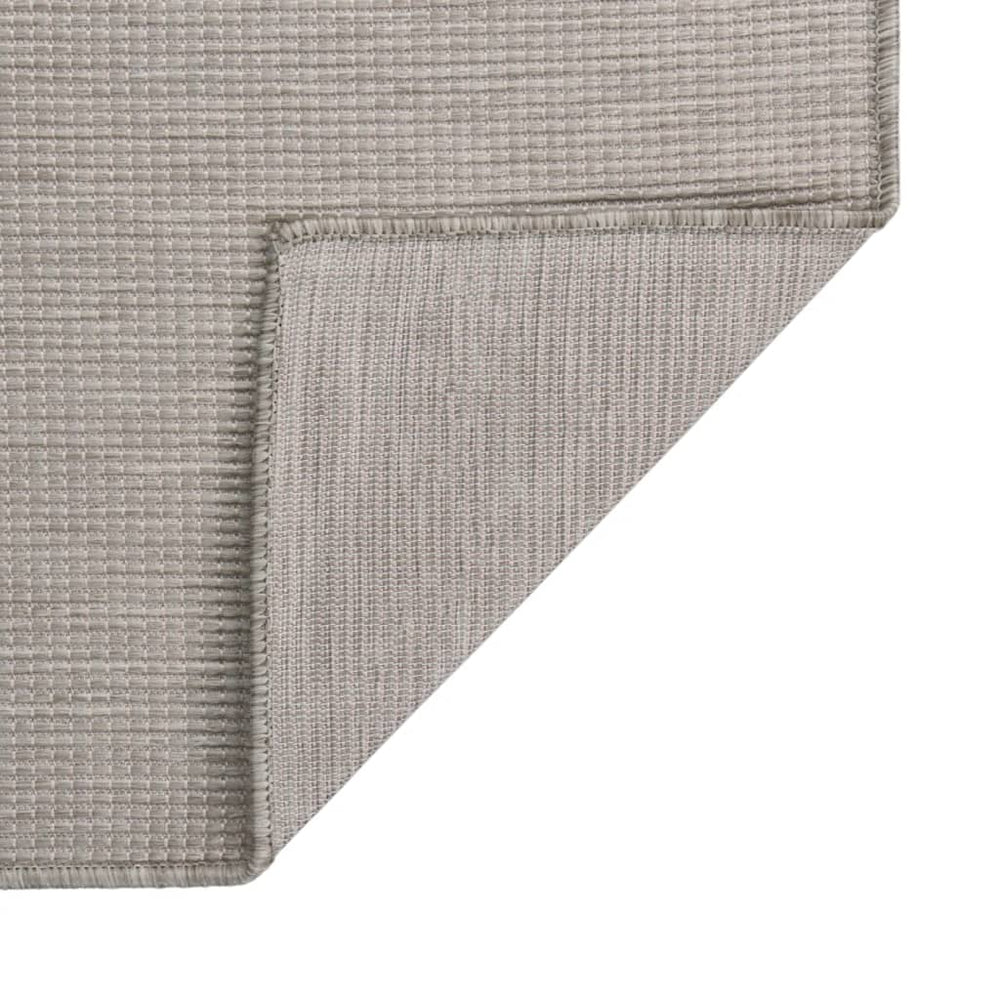 Buitenkleed platgeweven 140x200 cm taupe - Griffin Retail