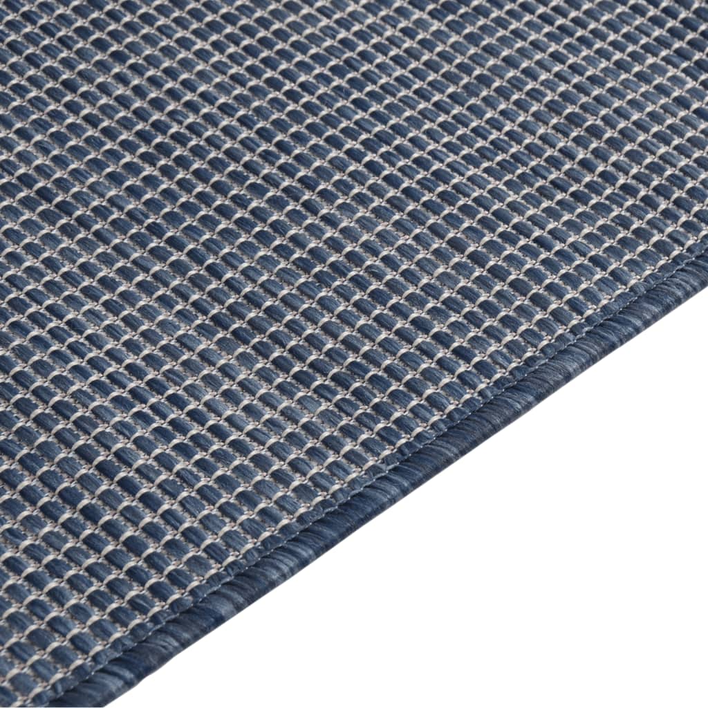 Buitenkleed platgeweven 200x280 cm blauw - Griffin Retail