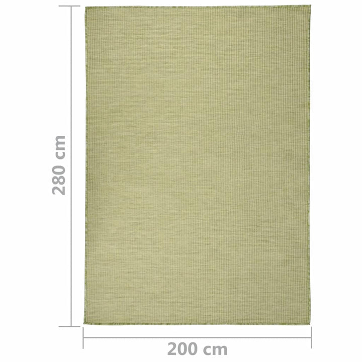 Buitenkleed platgeweven 200x280 cm groen - Griffin Retail