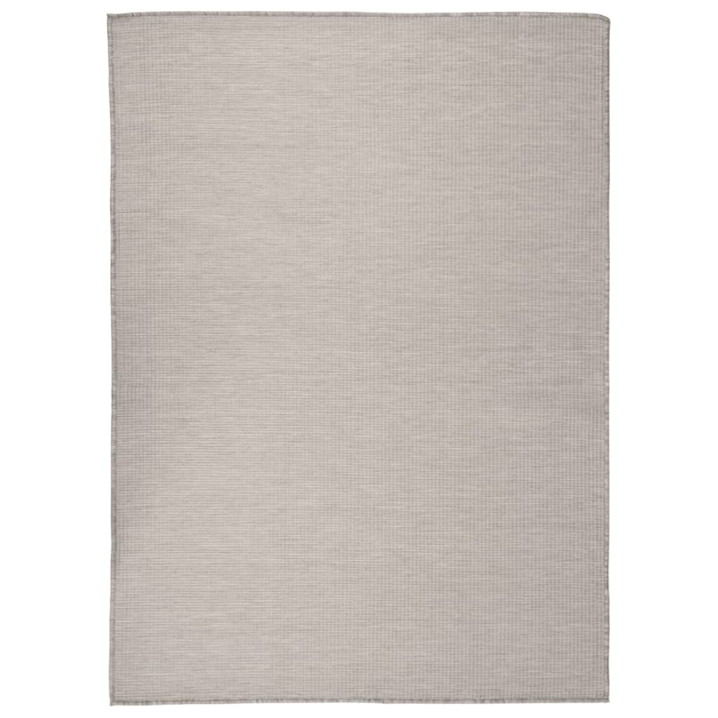 Buitenkleed platgeweven 200x280 cm taupe - Griffin Retail