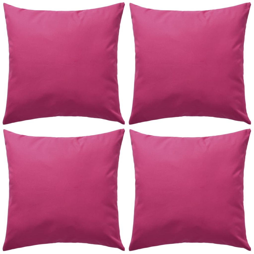 Buitenkussens 45x45 cm roze 4 st - Griffin Retail