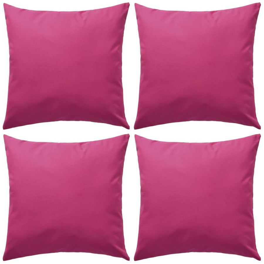 Buitenkussens 45x45 cm roze 4 st - Griffin Retail