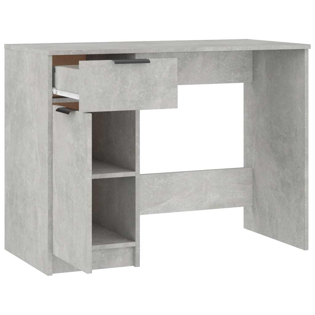 Bureau 100x50x75 cm bewerkt hout betongrijs - Griffin Retail