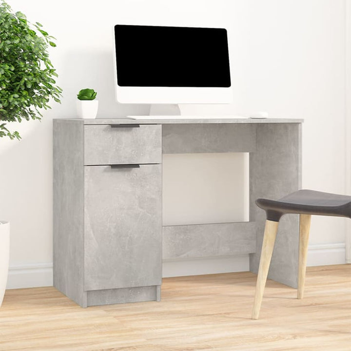 Bureau 100x50x75 cm bewerkt hout betongrijs - Griffin Retail