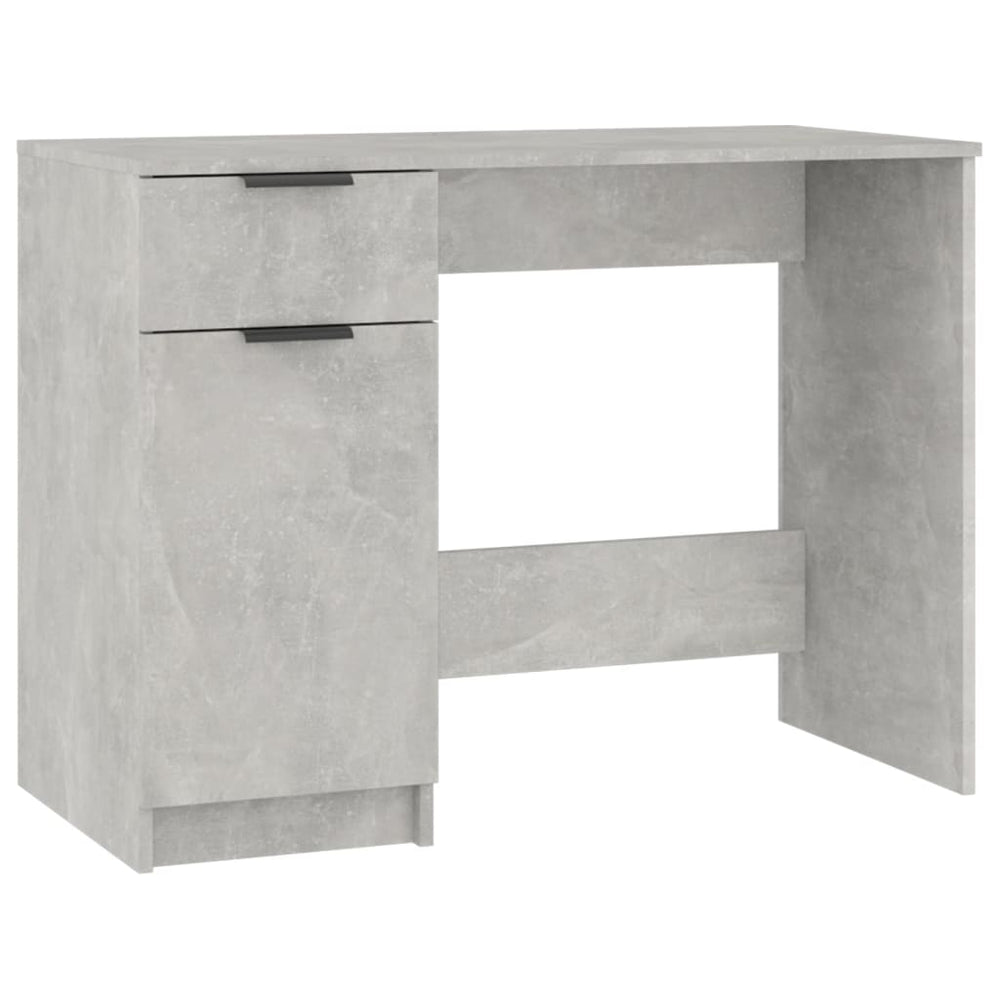 Bureau 100x50x75 cm bewerkt hout betongrijs - Griffin Retail