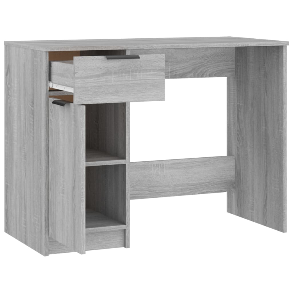 Bureau 100x50x75 cm bewerkt hout grijs sonoma eikenkleurig - Griffin Retail