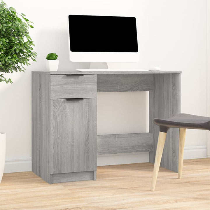 Bureau 100x50x75 cm bewerkt hout grijs sonoma eikenkleurig - Griffin Retail