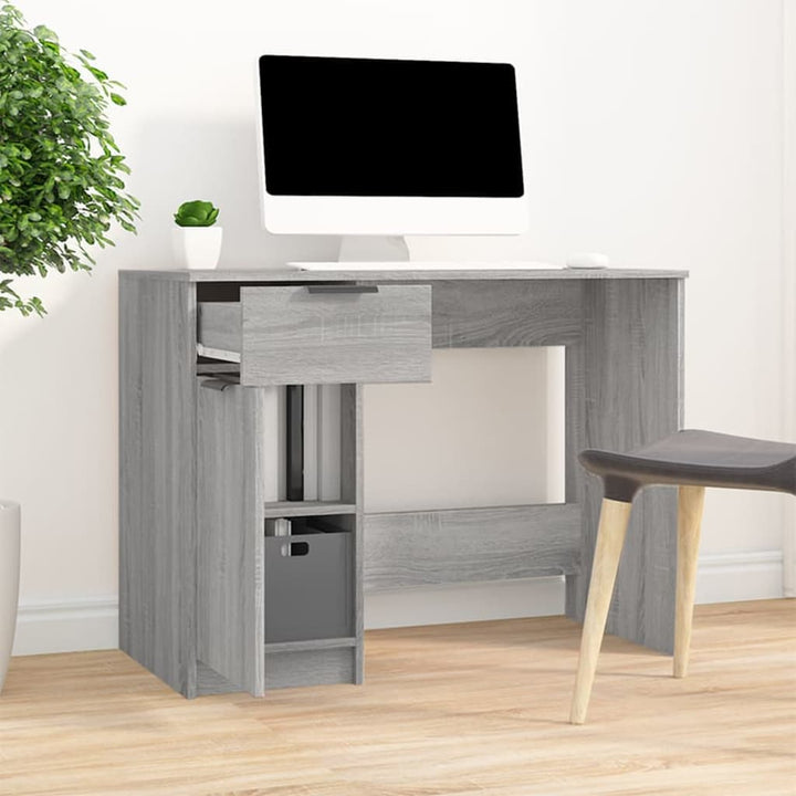 Bureau 100x50x75 cm bewerkt hout grijs sonoma eikenkleurig - Griffin Retail