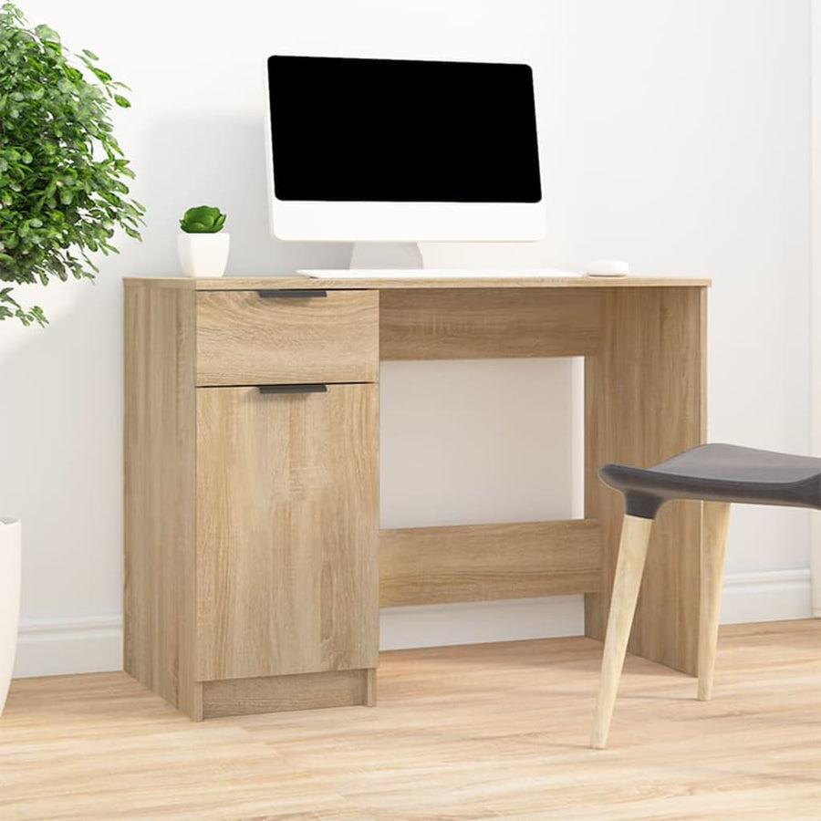 Bureau 100x50x75 cm bewerkt hout sonoma eikenkleurig - Griffin Retail