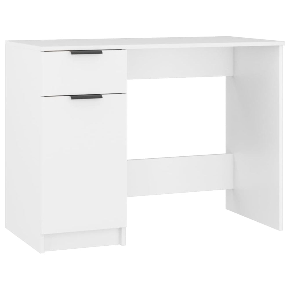 Bureau 100x50x75 cm bewerkt hout wit - Griffin Retail