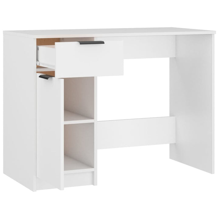 Bureau 100x50x75 cm bewerkt hout wit - Griffin Retail