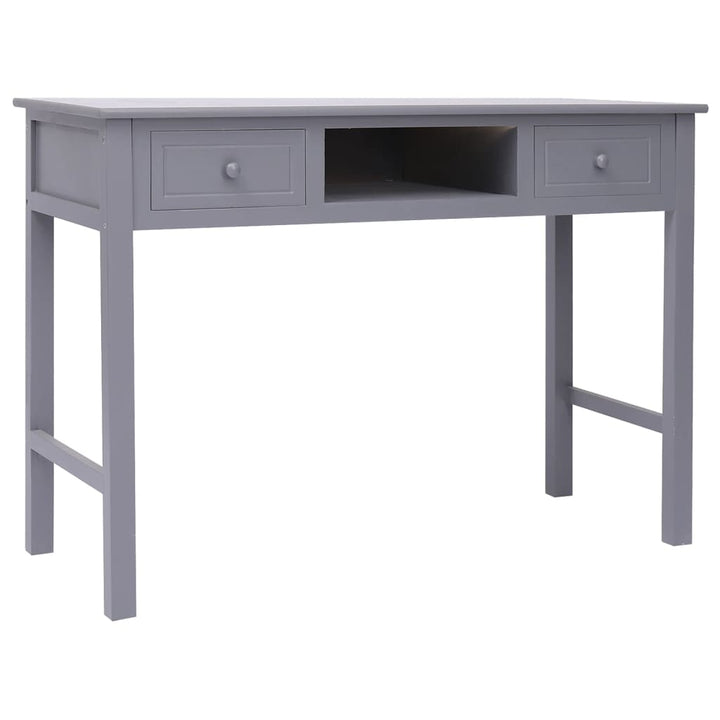 Bureau 108x45x76 cm massief paulowniahout grijs - Griffin Retail