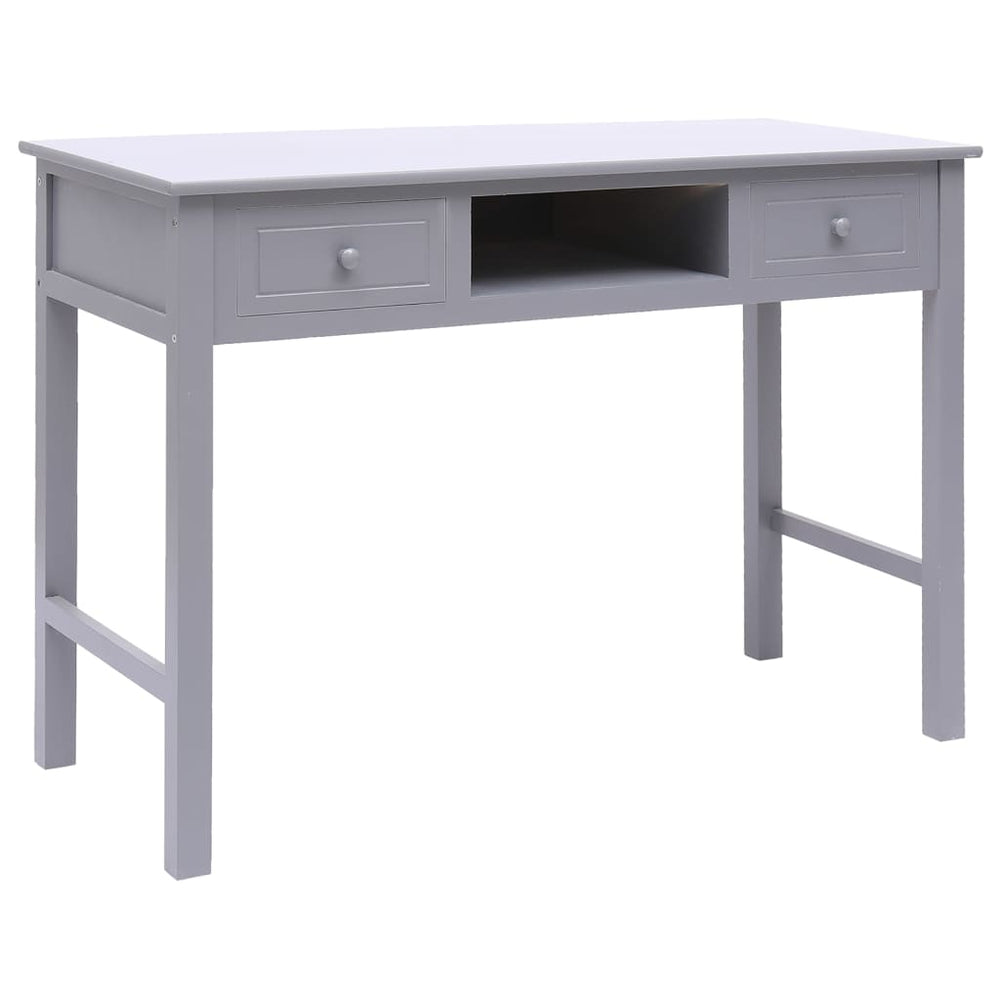 Bureau 108x45x76 cm massief paulowniahout grijs - Griffin Retail