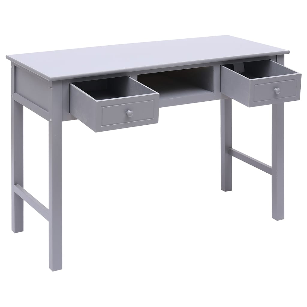 Bureau 108x45x76 cm massief paulowniahout grijs - Griffin Retail