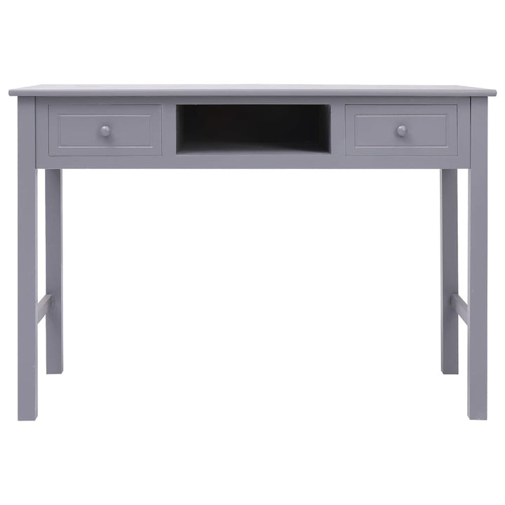 Bureau 108x45x76 cm massief paulowniahout grijs - Griffin Retail