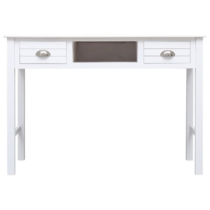 Bureau 108x45x76 cm massief paulowniahout wit - Griffin Retail