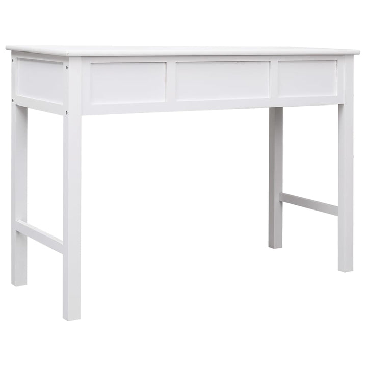 Bureau 108x45x76 cm massief paulowniahout wit - Griffin Retail