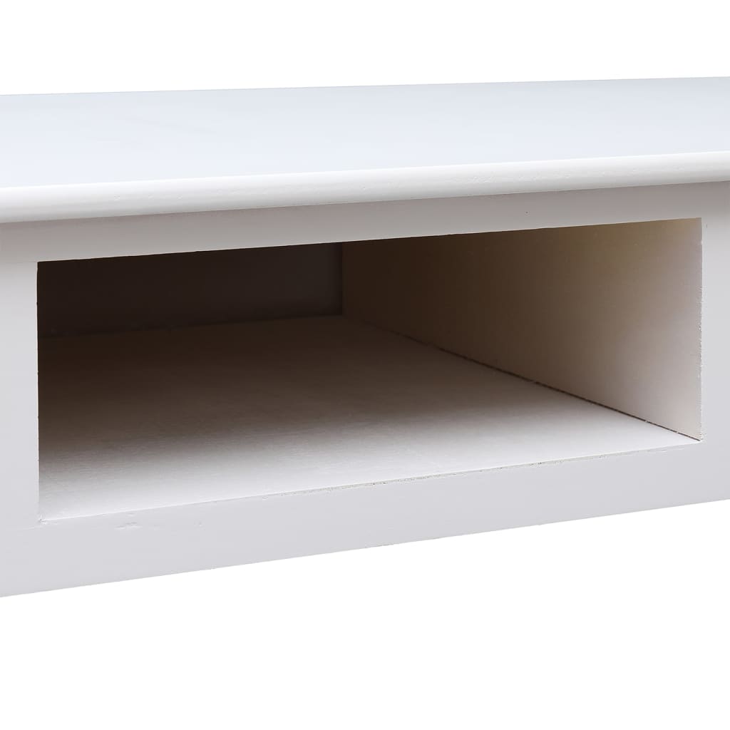 Bureau 108x45x76 cm massief paulowniahout wit - Griffin Retail