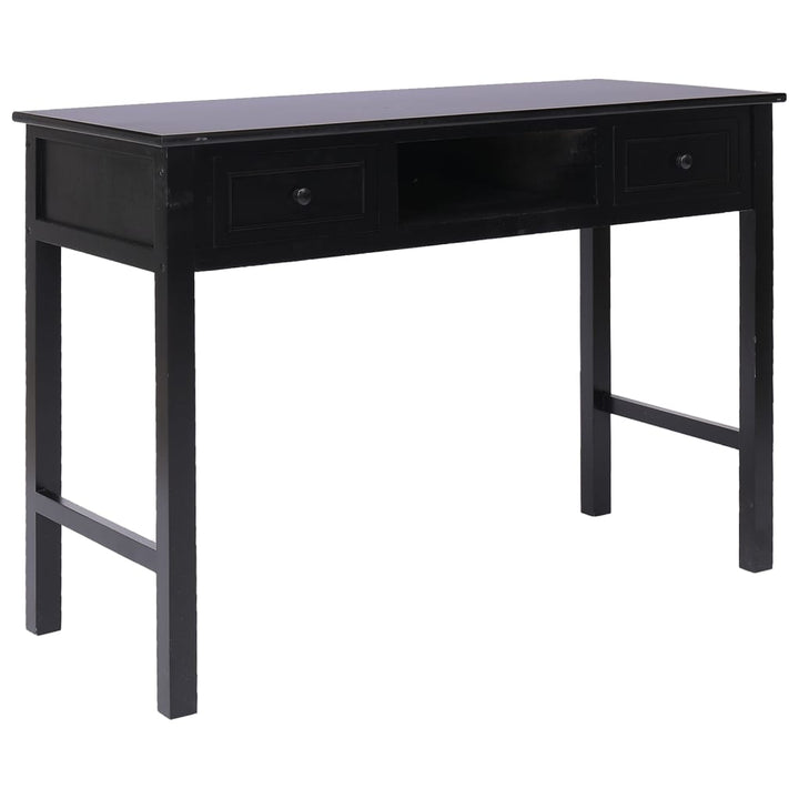 Bureau 108x45x76 cm massief paulowniahout zwart - Griffin Retail