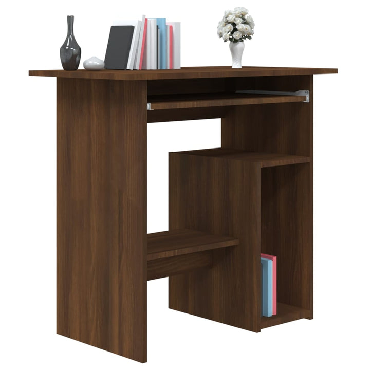 Bureau 80x45x74 cm bewerkt hout bruineikenkleurig - Griffin Retail