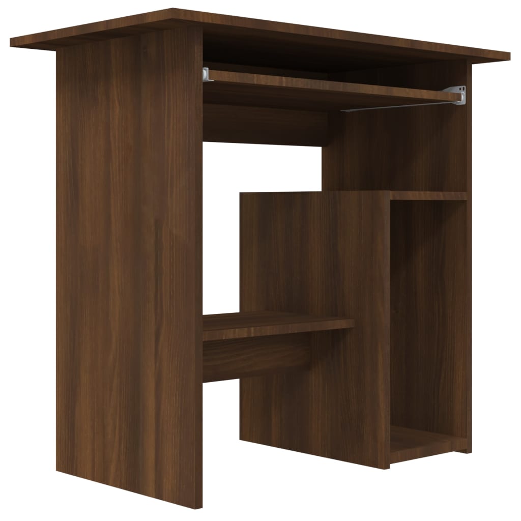 Bureau 80x45x74 cm bewerkt hout bruineikenkleurig - Griffin Retail