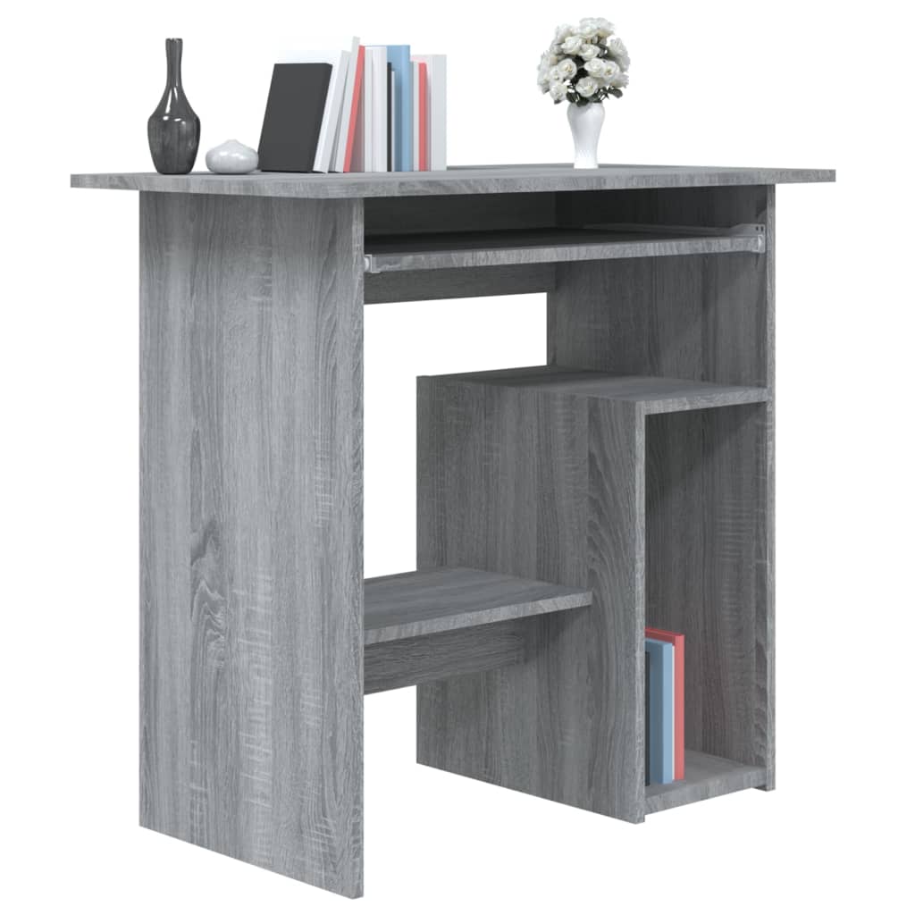 Bureau 80x45x74 cm bewerkt hout grijs sonoma eikenkleurig - Griffin Retail