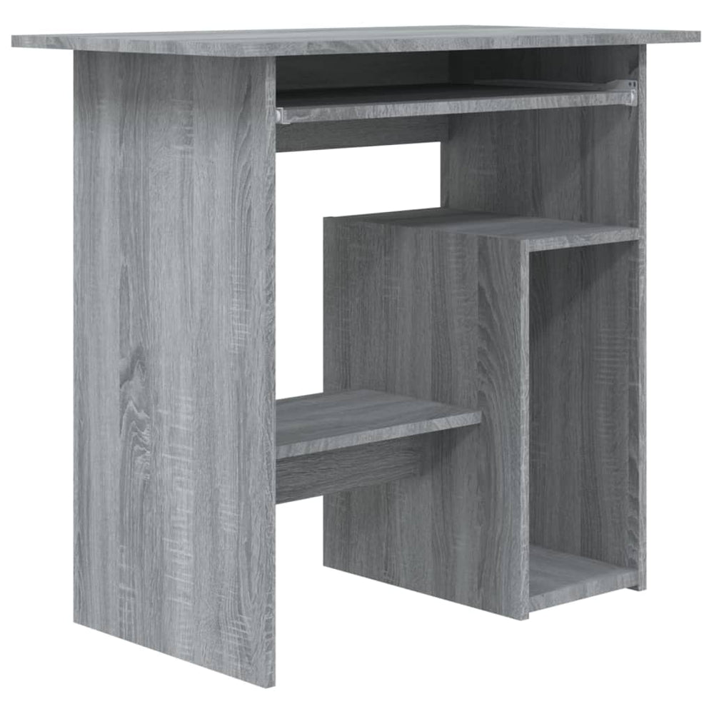 Bureau 80x45x74 cm bewerkt hout grijs sonoma eikenkleurig - Griffin Retail