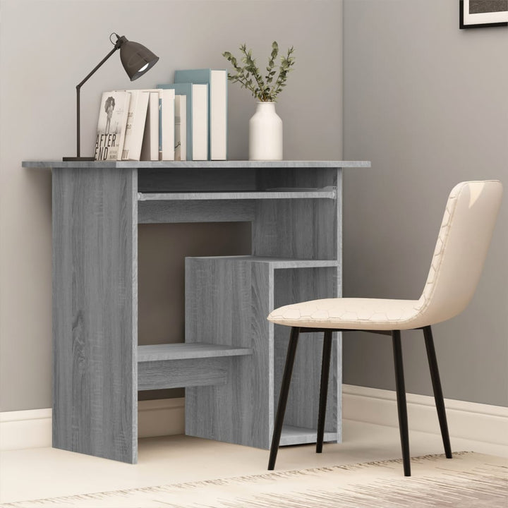 Bureau 80x45x74 cm bewerkt hout grijs sonoma eikenkleurig - Griffin Retail