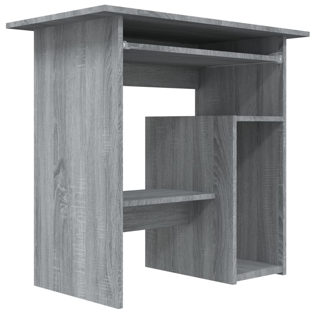 Bureau 80x45x74 cm bewerkt hout grijs sonoma eikenkleurig - Griffin Retail