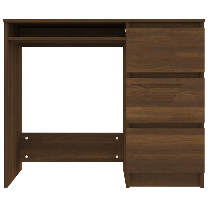 Bureau 90x45x76 cm bewerkt hout bruineikenkleurig - Griffin Retail