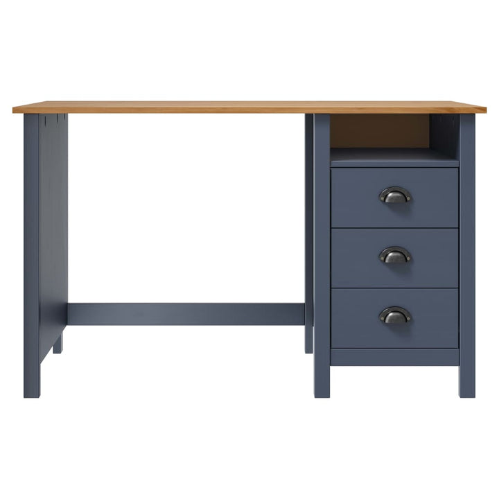 Bureau Hill Range met 3 lades 120x50x74 cm grenenhout grijs - Griffin Retail